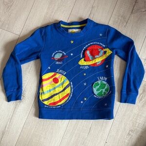 Mini Boden Blue Space Adventure Sweatshirt